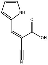 2-cyano-3-(1H-pyrrol-2-yl)acrylic acid Struktur