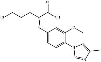 (E)-5-chloro-2-(3-Methoxy-4-(4-Methyl-1H-iMidazol-1-yl)benzylidene)pentanoic acid Struktur