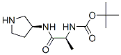 TERT-BUTYL {(S)-1-METHYL-2-OXO-2-[(S)-PYRROLIDIN-3-YLAMINO]ETHYL}CARBAMATE Struktur