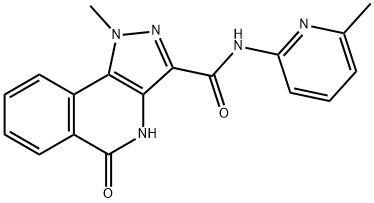 1H-Pyrazolo[4,3-c]isoquinoline-3-carboxaMide,4,5-dihydro-1-Methyl-N-(6-Methyl-2-pyridinyl)-5-oxo- Struktur