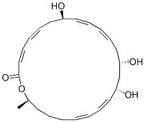 (3Z,5E,8R,9E,11Z,14S,16S,17E,19E,24R)-8,14,16-trihydroxy-24-methyl-1-oxacyclotetracosa-3,5,9,11,17,19-hexaen-2-one Struktur