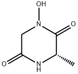 2,5-Piperazinedione,1-hydroxy-3-methyl-,(S)-(9CI) Struktur