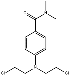 4-[bis(2-chloroethyl)amino]-N,N-dimethyl-benzamide Struktur