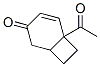 Bicyclo[4.2.0]oct-4-en-3-one, 6-acetyl- (9CI) Struktur