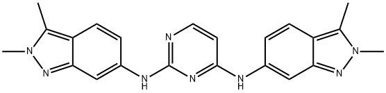 N2,N4-Bis(2,3-diMethyl-2H-indazol-6-yl)-2,4-pyriMidinediaMine Struktur