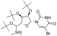 5-BroMo-2',3',5'-tri-O-t-butyldiMethylsilyluridine Struktur