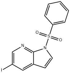 1-Benzenesulfonyl-5-iodo-1H-pyrrolo[2,3-b]pyridine Struktur