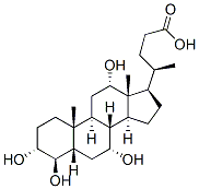 (3a,4b,5b,7a,12a)-3,4,7,12-tetrahydroxy-Cholan-24-oic acid Struktur