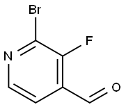 2-Bromo-3-fluoro-4-formylpyridine Struktur