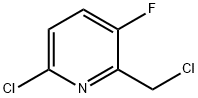 Pyridine, 6-chloro-2-(chloromethyl)-3-fluoro- Structure