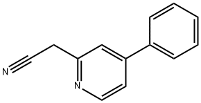 2-(4-phenylpyridin-2-yl)acetonitrile Struktur