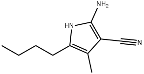 2-aMino-5-butyl-4-Methyl-1H-pyrrole-3-carbonitrile Struktur