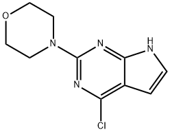 4-(4-chloro-7H-pyrrolo[2,3-d]pyriMidin-2-yl)Morpholine Struktur