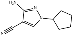 3-AMINO-1-CYCLOPENTYL-1H-PYRAZOLE-4-CARBONITRILE Struktur