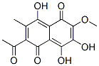 2-Acetyl-4,7,8-trihydroxy-6-methoxy-3-methyl-1,5-naphthalenedione Struktur