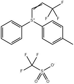 3,3,3-Trifluoropropen-1-yl phenyl tolyl sulfoniuM triflate Struktur