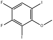 1,2-Difluoro-3,5-diiodo-4-methoxybenzene Struktur