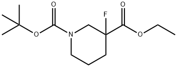 Ethyl 1-Boc-3-fluoropiperidine-3-carboxylate Struktur