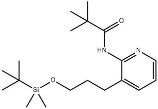 N-(3-(3-(tert-Butyldimethylsilyloxy)propyl)-pyridin-2-yl)pivalamide Struktur