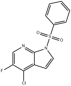 4-Chloro-5-fluoro-1-(phenylsulfonyl)-1H-pyrrolo-[2,3-b]pyridine Struktur