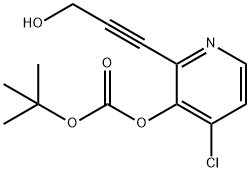 tert-Butyl 4-chloro-2-(3-hydroxyprop-1-ynyl)-pyridin-3-yl carbonate Struktur