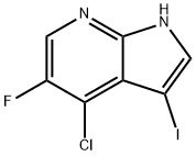 4-Chloro-5-fluoro-3-iodo-1H-pyrrolo[2,3-b]pyridine Struktur