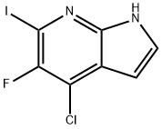 4-Chloro-5-fluoro-6-iodo-1H-pyrrolo[2,3-b]pyridine Struktur