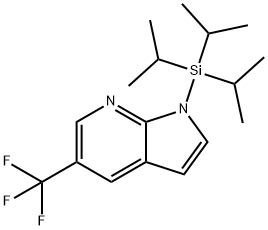 5-(Trifluoromethyl)-1-(triisopropylsilyl)-1H-pyrrolo[2,3-b]pyridine Struktur