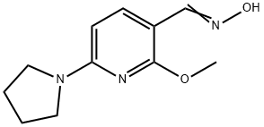 (E)-2-Methoxy-6-(pyrrolidin-1-yl)nicotinaldehyde oxime Struktur