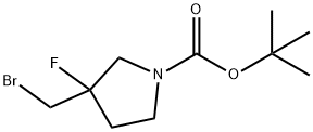 1-Boc-3-broMoMethyl-3-fluoropyrrolidine Struktur