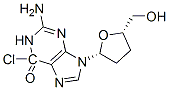 6-chloro-2',3'-dideoxyguanosine Struktur