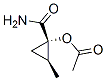 Cyclopropanecarboxamide, 1-(acetyloxy)-2-methyl-, cis- (9CI) Struktur