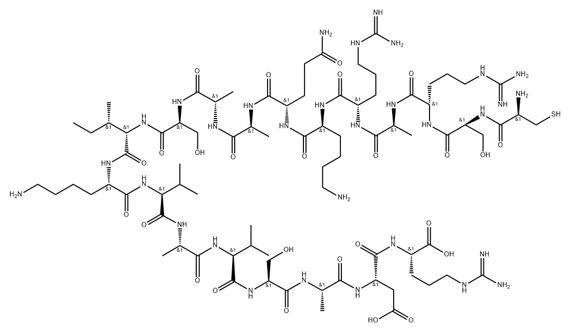 CYS-SER-ARG-ALA-ARG-LYS-GLN-ALA-ALA-SER- ILE-LYS-VA Structure