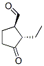 Cyclopentanecarboxaldehyde, 2-ethyl-3-oxo-, trans- (9CI) Struktur