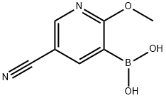 Boronic acid, B-(5-cyano-2-methoxy-3-pyridinyl)- Struktur