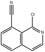 1-Chloro-8-cyanoisoquinoline, 1-Chloro-8-cyano-2-azanaphthalene Struktur