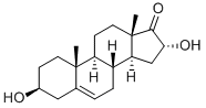 (3b,16a)-3,16-dihydroxy-Androst-5-en-17-one, 1232-73-1, 結構式