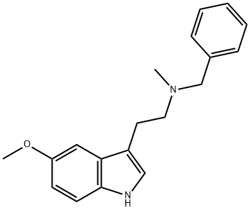 1H-Indole-3-ethanamine, 5-methoxy-N-methyl-N-(phenylmethyl)- Struktur