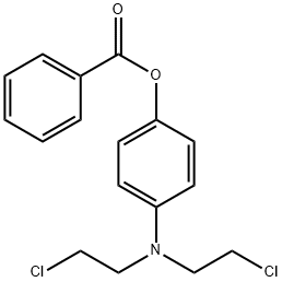 4-[Bis(2-chloroethyl)amino]phenol benzoate Struktur