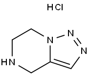 4,5,6,7-TETRAHYDRO[1,2,3]TRIAZOLO[1,5-A]PYRAZINE HYDROCHLORIDE Struktur