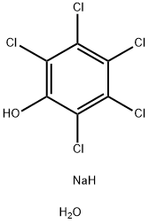 Pentachlorophenol sodium salt hydrate Struktur