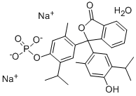 Thymolphthalein monophosphoric acid disodium salt trihydrate Struktur