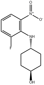 (1r,4r)-4-((2-fluoro-6-nitrophenyl)aMino)cyclohexanol Struktur