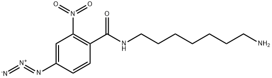 N-(4-azido-2-nitrobenzoyl)-1,7-diaminoheptane Struktur