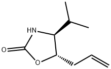 2-Oxazolidinone,4-(1-methylethyl)-5-(2-propenyl)-,(4S-trans)-(9CI) Struktur