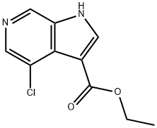 1H-Pyrrolo[2,3-c]pyridine-3-carboxylic acid, 4-chloro-, ethyl ester Struktur