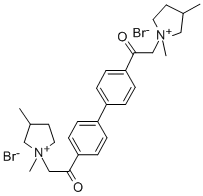 4,4'-Bis((3-methylpyrrolidino)acetyl)biphenyl dimethiobromide Struktur