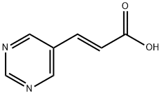 2-Propenoic acid, 3-(5-pyrimidinyl)-, (2E)- (9CI) Struktur