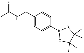 N-(4-(4,4,5,5-tetramethyl-1,3,2-dioxaborolan-2-yl)benzyl)acetamide Struktur