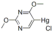 Mercury, chloro(2,4-dimethoxy-5-pyrimidinyl)- (9CI) Struktur